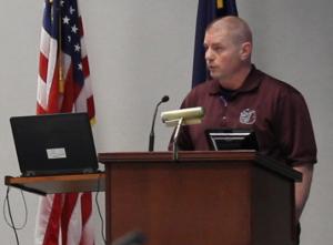 MCO Executive Board Member Brent Kowitz speaks before the Unmanned Aircraft Systems Task Force Oct. 11.